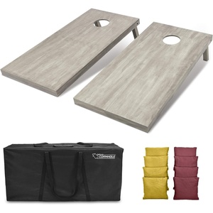 image:imageGoSports 4 ft x 2 ft Regulation Size Wooden Cornhole Boards Set  Includes Carrying Case and Bean Bags Choose Your Colors Over 100 Color CombinationsBurgundy  Gold
