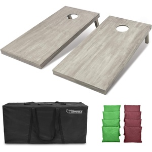 image:imageGoSports 4 ft x 2 ft Regulation Size Wooden Cornhole Boards Set  Includes Carrying Case and Bean Bags Choose Your Colors Over 100 Color CombinationsBurgundy  Bright Green