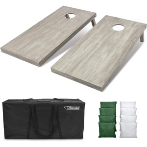 image:imageGoSports 4 ft x 2 ft Regulation Size Wooden Cornhole Boards Set  Includes Carrying Case and Bean Bags Choose Your Colors Over 100 Color CombinationsDark Green  White