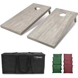image:imageGoSports 4 ft x 2 ft Regulation Size Wooden Cornhole Boards Set  Includes Carrying Case and Bean Bags Choose Your Colors Over 100 Color CombinationsDark Green  Burgundy