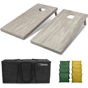image:imageGoSports 4 ft x 2 ft Regulation Size Wooden Cornhole Boards Set  Includes Carrying Case and Bean Bags Choose Your Colors Over 100 Color CombinationsDark Green  Gold
