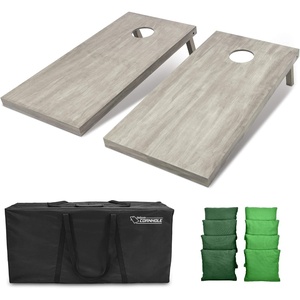 image:imageGoSports 4 ft x 2 ft Regulation Size Wooden Cornhole Boards Set  Includes Carrying Case and Bean Bags Choose Your Colors Over 100 Color CombinationsDark Green  Bright Green