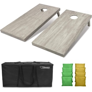 image:imageGoSports 4 ft x 2 ft Regulation Size Wooden Cornhole Boards Set  Includes Carrying Case and Bean Bags Choose Your Colors Over 100 Color CombinationsGold  Bright Green