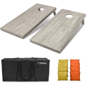 image:imageGoSports 4 ft x 2 ft Regulation Size Wooden Cornhole Boards Set  Includes Carrying Case and Bean Bags Choose Your Colors Over 100 Color CombinationsGold  Orange