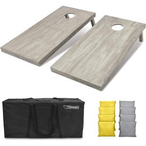 image:imageGoSports 4 ft x 2 ft Regulation Size Wooden Cornhole Boards Set  Includes Carrying Case and Bean Bags Choose Your Colors Over 100 Color CombinationsGray  Yellow