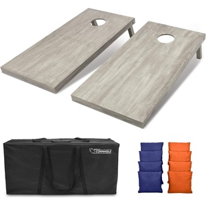 image:imageGoSports 4 ft x 2 ft Regulation Size Wooden Cornhole Boards Set  Includes Carrying Case and Bean Bags Choose Your Colors Over 100 Color CombinationsNavy Blue  Orange