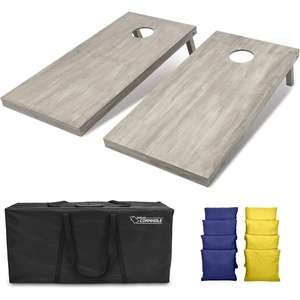image:imageGoSports 4 ft x 2 ft Regulation Size Wooden Cornhole Boards Set  Includes Carrying Case and Bean Bags Choose Your Colors Over 100 Color CombinationsNavy Blue  Yellow