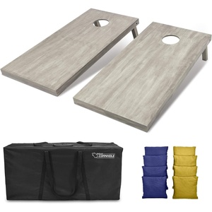 image:imageGoSports 4 ft x 2 ft Regulation Size Wooden Cornhole Boards Set  Includes Carrying Case and Bean Bags Choose Your Colors Over 100 Color CombinationsNavy Blue  Gold