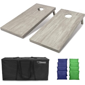 image:imageGoSports 4 ft x 2 ft Regulation Size Wooden Cornhole Boards Set  Includes Carrying Case and Bean Bags Choose Your Colors Over 100 Color CombinationsNavy Blue  Bright Green