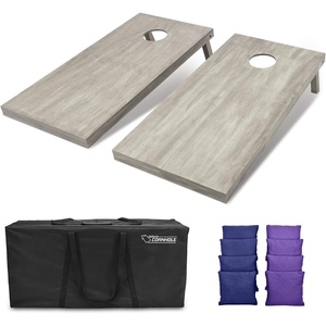 image:imageGoSports 4 ft x 2 ft Regulation Size Wooden Cornhole Boards Set  Includes Carrying Case and Bean Bags Choose Your Colors Over 100 Color CombinationsNavy Blue  Purple