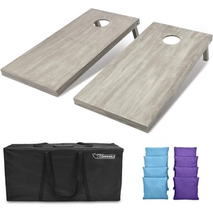 image:imageGoSports 4 ft x 2 ft Regulation Size Wooden Cornhole Boards Set  Includes Carrying Case and Bean Bags Choose Your Colors Over 100 Color CombinationsPurple  Light Blue