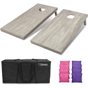 image:imageGoSports 4 ft x 2 ft Regulation Size Wooden Cornhole Boards Set  Includes Carrying Case and Bean Bags Choose Your Colors Over 100 Color CombinationsPurple  Pink