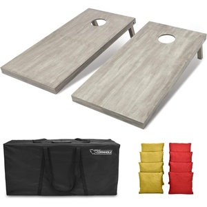 image:imageGoSports 4 ft x 2 ft Regulation Size Wooden Cornhole Boards Set  Includes Carrying Case and Bean Bags Choose Your Colors Over 100 Color CombinationsRed  Gold