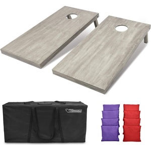 image:imageGoSports 4 ft x 2 ft Regulation Size Wooden Cornhole Boards Set  Includes Carrying Case and Bean Bags Choose Your Colors Over 100 Color CombinationsRed  Purple