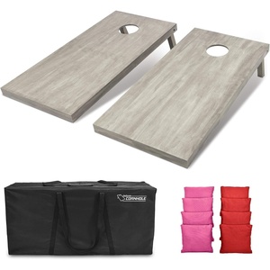 image:imageGoSports 4 ft x 2 ft Regulation Size Wooden Cornhole Boards Set  Includes Carrying Case and Bean Bags Choose Your Colors Over 100 Color CombinationsRed  Pink