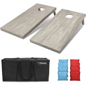 image:imageGoSports 4 ft x 2 ft Regulation Size Wooden Cornhole Boards Set  Includes Carrying Case and Bean Bags Choose Your Colors Over 100 Color CombinationsRed  Light Blue