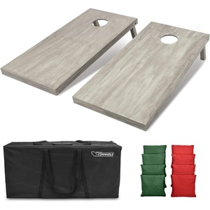 image:imageGoSports 4 ft x 2 ft Regulation Size Wooden Cornhole Boards Set  Includes Carrying Case and Bean Bags Choose Your Colors Over 100 Color CombinationsRed  Dark Green