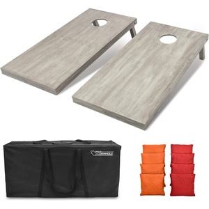 image:imageGoSports 4 ft x 2 ft Regulation Size Wooden Cornhole Boards Set  Includes Carrying Case and Bean Bags Choose Your Colors Over 100 Color CombinationsRed  Orange