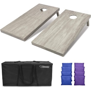 image:imageGoSports 4 ft x 2 ft Regulation Size Wooden Cornhole Boards Set  Includes Carrying Case and Bean Bags Choose Your Colors Over 100 Color CombinationsRoyal Blue  Purple
