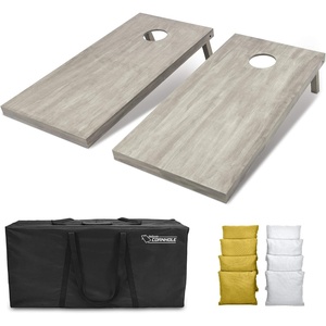 image:imageGoSports 4 ft x 2 ft Regulation Size Wooden Cornhole Boards Set  Includes Carrying Case and Bean Bags Choose Your Colors Over 100 Color CombinationsWhite  Gold