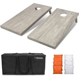 image:imageGoSports 4 ft x 2 ft Regulation Size Wooden Cornhole Boards Set  Includes Carrying Case and Bean Bags Choose Your Colors Over 100 Color CombinationsWhite  Orange