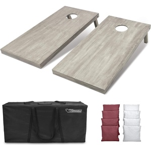 image:imageGoSports 4 ft x 2 ft Regulation Size Wooden Cornhole Boards Set  Includes Carrying Case and Bean Bags Choose Your Colors Over 100 Color CombinationsWhite  Burgundy
