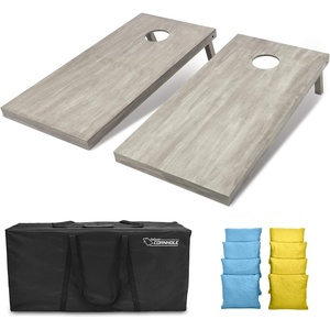 image:imageGoSports 4 ft x 2 ft Regulation Size Wooden Cornhole Boards Set  Includes Carrying Case and Bean Bags Choose Your Colors Over 100 Color CombinationsYellow  Light Blue