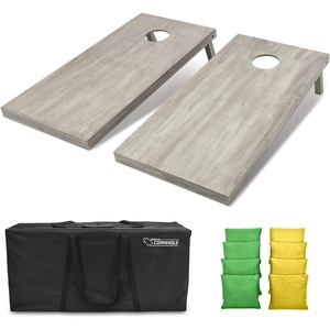 image:imageGoSports 4 ft x 2 ft Regulation Size Wooden Cornhole Boards Set  Includes Carrying Case and Bean Bags Choose Your Colors Over 100 Color CombinationsYellow  Bright Green