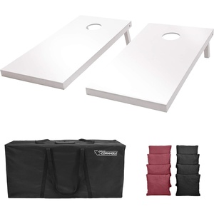 image:imageGoSports 4 ft x 2 ft Regulation Size Wooden Cornhole Boards Set  Includes Carrying Case and Over 100 Optional Bean Bag ColorsBlack  Burgundy