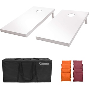 image:imageGoSports 4 ft x 2 ft Regulation Size Wooden Cornhole Boards Set  Includes Carrying Case and Over 100 Optional Bean Bag ColorsBurgundy  Orange