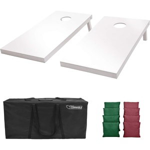 image:imageGoSports 4 ft x 2 ft Regulation Size Wooden Cornhole Boards Set  Includes Carrying Case and Over 100 Optional Bean Bag ColorsDark Green  Burgundy