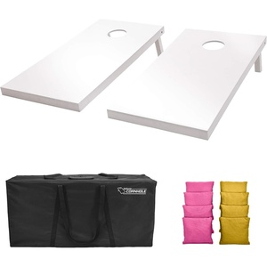 image:imageGoSports 4 ft x 2 ft Regulation Size Wooden Cornhole Boards Set  Includes Carrying Case and Over 100 Optional Bean Bag ColorsGold  Pink