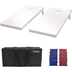image:imageGoSports 4 ft x 2 ft Regulation Size Wooden Cornhole Boards Set  Includes Carrying Case and Over 100 Optional Bean Bag ColorsNavy Blue  Burgundy