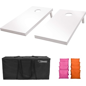 image:imageGoSports 4 ft x 2 ft Regulation Size Wooden Cornhole Boards Set  Includes Carrying Case and Over 100 Optional Bean Bag ColorsPink  Orange