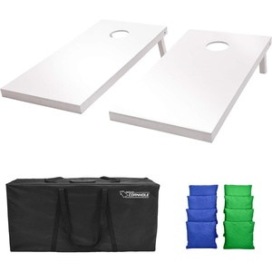 image:imageGoSports 4 ft x 2 ft Regulation Size Wooden Cornhole Boards Set  Includes Carrying Case and Over 100 Optional Bean Bag ColorsRoyal Blue  Bright Green