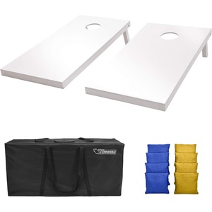 image:imageGoSports 4 ft x 2 ft Regulation Size Wooden Cornhole Boards Set  Includes Carrying Case and Over 100 Optional Bean Bag ColorsRoyal Blue  Gold