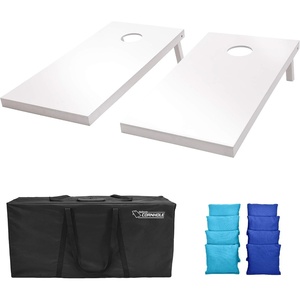 image:imageGoSports 4 ft x 2 ft Regulation Size Wooden Cornhole Boards Set  Includes Carrying Case and Over 100 Optional Bean Bag ColorsRoyal Blue  Light Blue