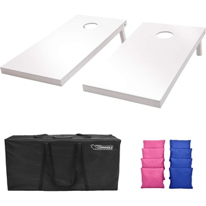 image:imageGoSports 4 ft x 2 ft Regulation Size Wooden Cornhole Boards Set  Includes Carrying Case and Over 100 Optional Bean Bag ColorsRoyal Blue  Pink