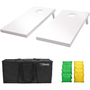 image:imageGoSports 4 ft x 2 ft Regulation Size Wooden Cornhole Boards Set  Includes Carrying Case and Over 100 Optional Bean Bag ColorsYellow  Bright Green