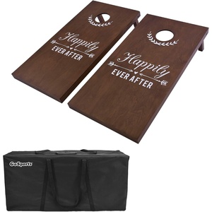 image:imageGoSports Wedding Cornhole Set  Regulation 4 ft x 2 ft Size Solid Stained Wood with Carrying Case Choose Your Colors  Match The Wedding ThemeNo Bean Bags