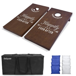 image:imageGoSports Wedding Cornhole Set  Regulation 4 ft x 2 ft Size Solid Stained Wood with Carrying Case Choose Your Colors  Match The Wedding ThemeRoyal Blue  White