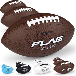 image:imageGoSports 3 Pack Elite Flag Footballs  Mini Pee Wee Junior amp Youth SizesYouth  Size 8